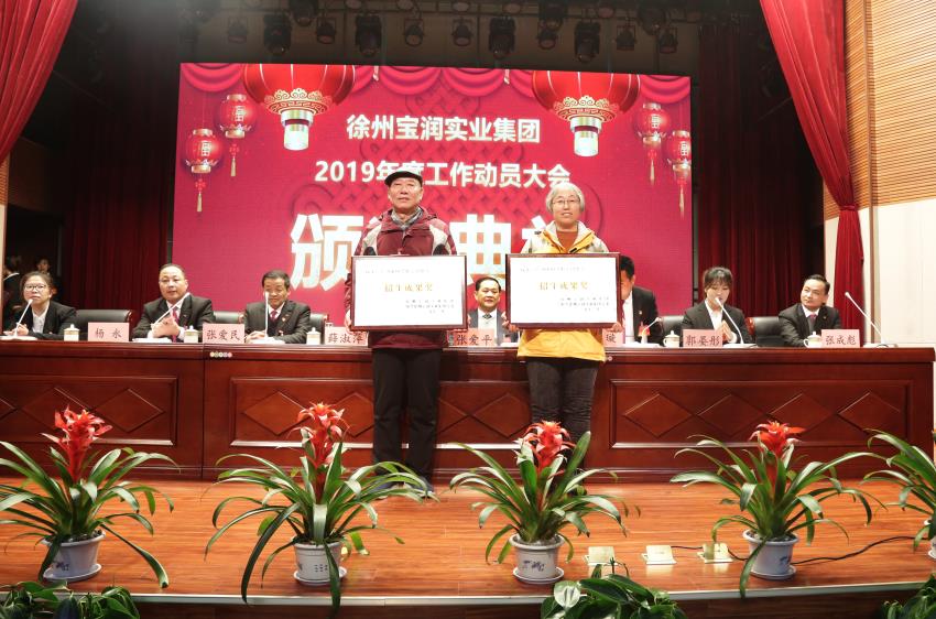 kaiyun.com2019年度工作动员大会---集团公司领导为先进单位和先进个人代表颁奖